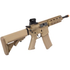 G&G Combat Machine GR16 CQW Rush EBB AEG Airsoft Rifle - Desert TAN