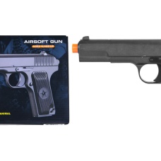 UK Arms G33 Airsoft Tokarev Metal Spring Pistol - BLACK