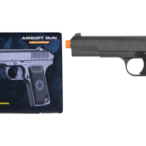 UK Arms G33 Airsoft Tokarev Metal Spring Pistol - BLACK