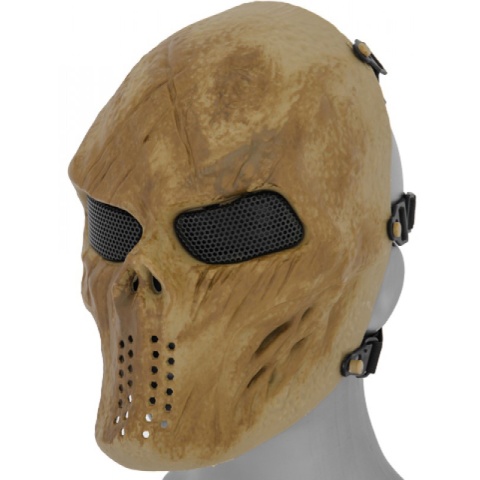 UK Arms Airsoft Villain Full Face Mask - DRIED BONE