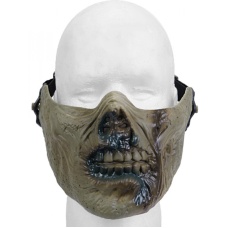 UK Arms Airsoft Half Face Full Mask - ZOMBIE GREEN