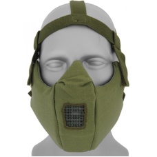 UK Arms Airsoft V5 Mesh Vented Half Face Mask - OD