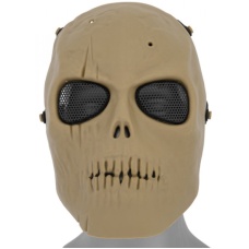 UK Arms Airsoft AC-475T Skull Full Face Mask - TAN