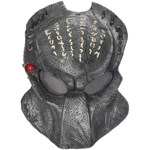 UK Arms Airsoft AC-451 Wolf 2.0 Face Mask - BLACK & SILVER