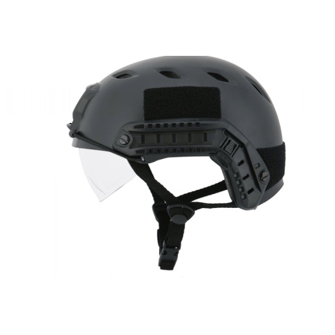 Lancer Tactical Airsoft Tactical BJ Type Basic Visor Helmet (Color: Black)