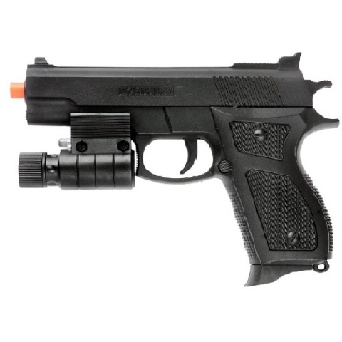 UK Arms Airsoft Spring M777R Pistol w/ Laser - BLACK