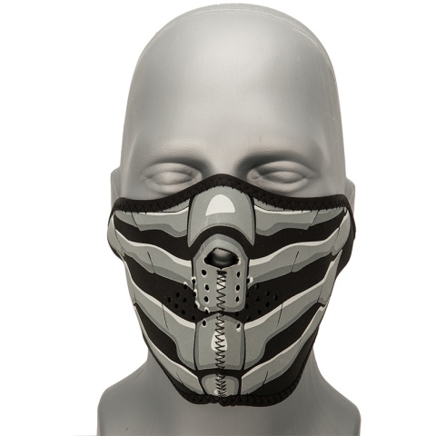 Zan Headgear Airsoft Neoprene Half Mask - BONE BREATH