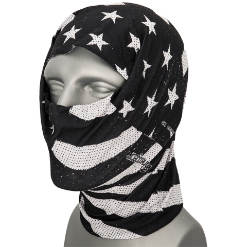 Zan Headgear Airsoft Motley Tube Polyester - BLACK & WHITE