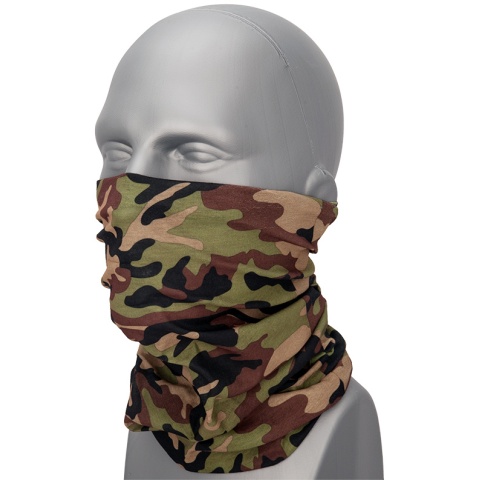 Zan Headgear Airsoft Motley Tube Polyester - WOODLAND CAMO