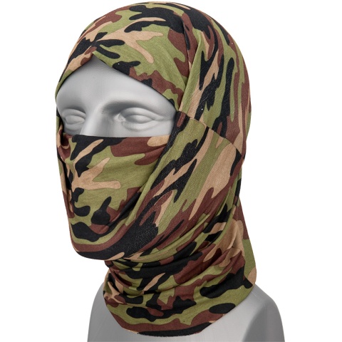 Zan Headgear Airsoft Motley Tube Polyester - WOODLAND CAMO