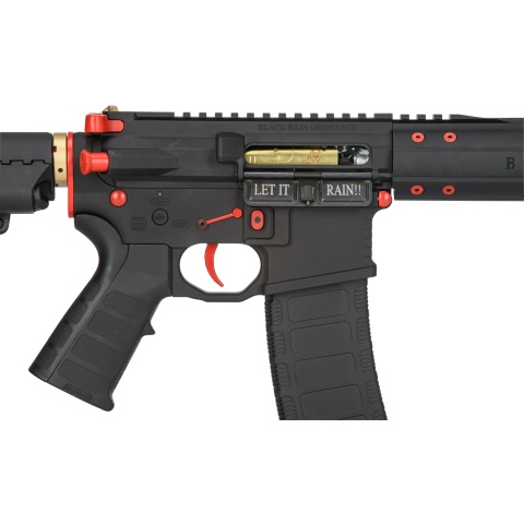 King Arms BRO M4 Fallout 15 Airsoft AEG Rifle - BLACK/RED/GOLD