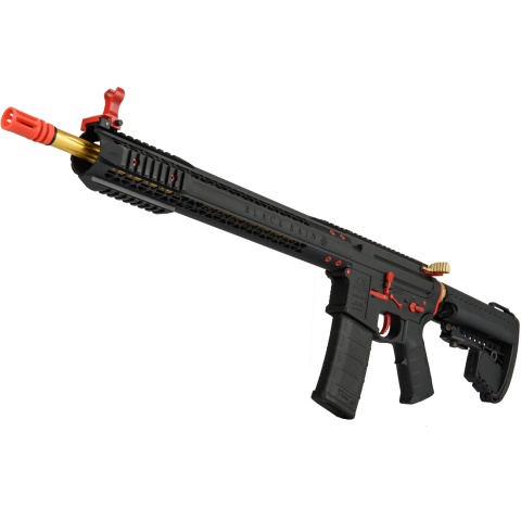 King Arms BRO M4 Fallout 15 Airsoft AEG Rifle - BLACK/RED/GOLD