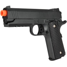 UK ARMS Airsoft G25B Series Spring Pistol w/ Rail - BLACK