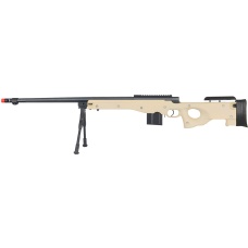 WellFire Airsoft L96 Bolt Action Rifle w/ Fluted Barrel & Bipod - TAN