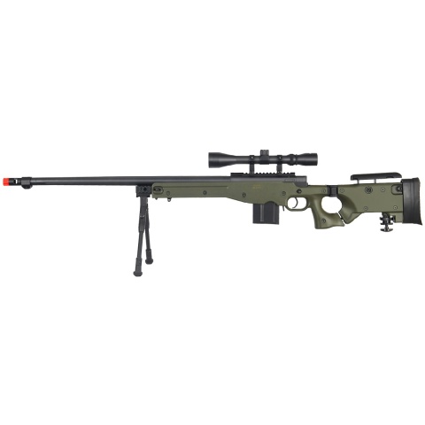 WellFire Airsoft L96 Bolt Action Rifle w/ Scope & Bipod - OD GREEN