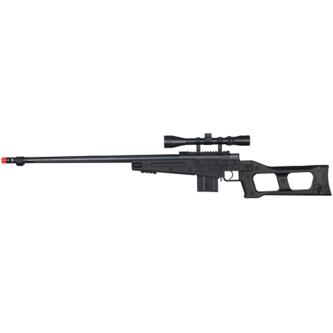 WellFire Airsoft L96 Bolt Action Rifle w/ Scope & Barrel - BLACK