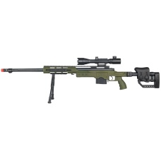 WellFire Airsoft M28 Bolt Action Extended Rifle w/ Scope & Bipod - OD