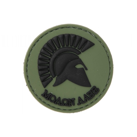 UK Arms AC-110A Molon Labe PVC Morale Patch - OD GREEN