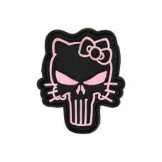 UK Arms AC-110B Punisher Kitty PVC Morale Patch - PINK/BLACK