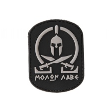 UK Arms AC-110C Dark Molon Labe PVC Morale Patch - BLACK/GRAY