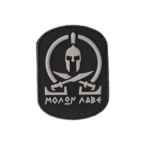 UK Arms AC-110C Dark Molon Labe PVC Morale Patch - BLACK/GRAY