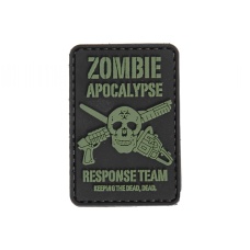 UK Arms AC-110D Zombie Response PVC Morale Patch - BLACK/GREEN