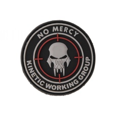 UK Arms AC-110E No Mercy PVC Morale Patch - BLACK/GRAY/RED