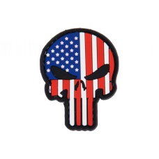 UK Arms AC-110G Punisher USA PVC Morale Patch - RED/WHITE/BLUE
