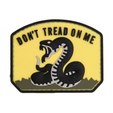 AMA Don't Tread On Me PVC Morale Patch - BLACK/YELLOW