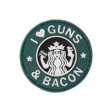 UK Arms AC-110J Guns and Bacon PVC Patch - BLACK/GREEN/WHITE