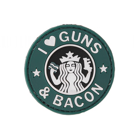 UK Arms AC-110J Guns and Bacon PVC Patch - BLACK/GREEN/WHITE