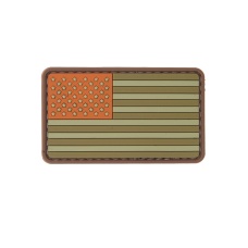 UK Arms AC-110L Two Tone US FLAG PVC Patch - ORANGE/OD/TAN