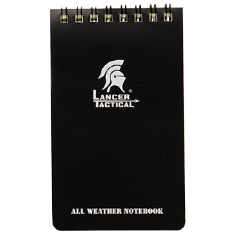 Lancer Tactical CA-5018 All Weather Mini Flip Notepad - BLACK