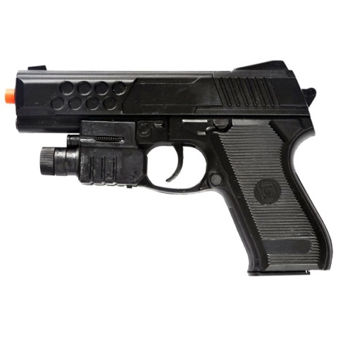 UK Arms Airsoft M888AF Spring Pistol w/ Flashlight & Laser - BLACK
