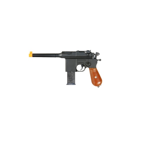 UK Arms Airsoft G12 Spring Metal Pistol w/ Barrel Extension - BLACK