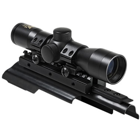NcStar AK Pattern Tri Rail  Cover 4x30 Compact Scope - BLACK