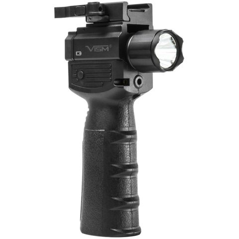 NcStar Vertical Grip w/ Strobe Flashlight Green Laser - BLACK