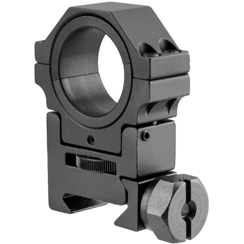 NcStar Adjustable Height 30mm Mount Ring - BLACK