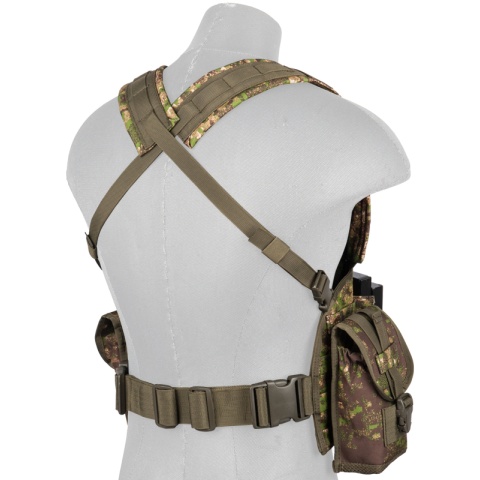 Lancer Tactical Airsoft M4 MOLLE Modular Chest Rig - PC GREEN