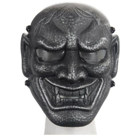 UK Arms Airsoft Tactical Full Face Wisdom Mask - SILVER BLACK