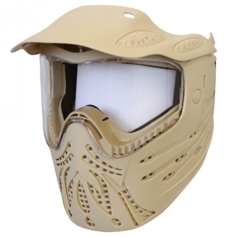 UK Arms Airsoft Full Face Protection Mask w/ Visor - TAN