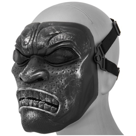 UK Arms Airsoft Persian Immortal Full Face Mask - SILVER BLACK