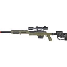 WELL Airsoft MB4410GA2 Bolt Rifle w/ Illuminated Scope - OD GREEN