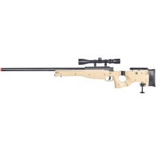 WELL Airsoft MB08TA AWP Bolt Rifle w/ Folding Stock & Scope - TAN