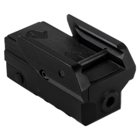 NcStar Compact Aluminum Pistol Green Laser w/ Strobe - BLACK
