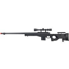 Well Airsoft MK96 Bolt Action Rifle w/ Barrel & Duplex Scope - BLACK