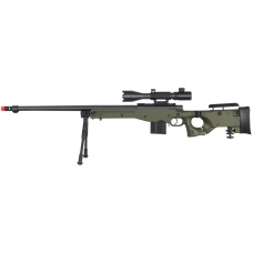 Well Airsoft MK96 Bolt Action Rifle w/ Barrel, Scope & Bipod - GREEN