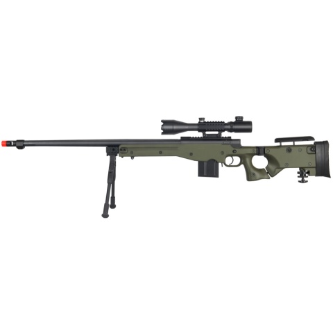 Well Airsoft MK96 Bolt Action Rifle w/ Barrel, Scope & Bipod - GREEN