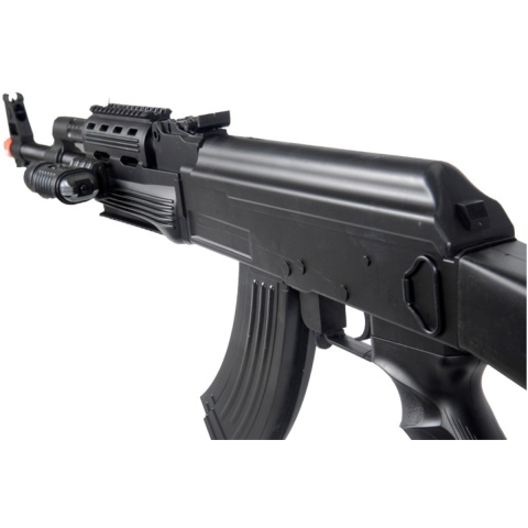UK Arms P48 Airsoft AK-47 Spring Rifle w/ Laser & Flashlight - BLACK