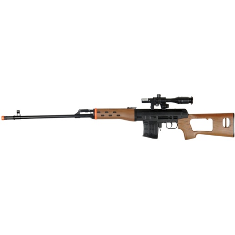 UK Arms Dragunov Airsoft  Rifle w/ Laser & Flashlight - WOOD